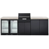 Crossray Extreme Electric BBQ Outdoor Kitchen w/ Double Fridge Grey TCEK-17