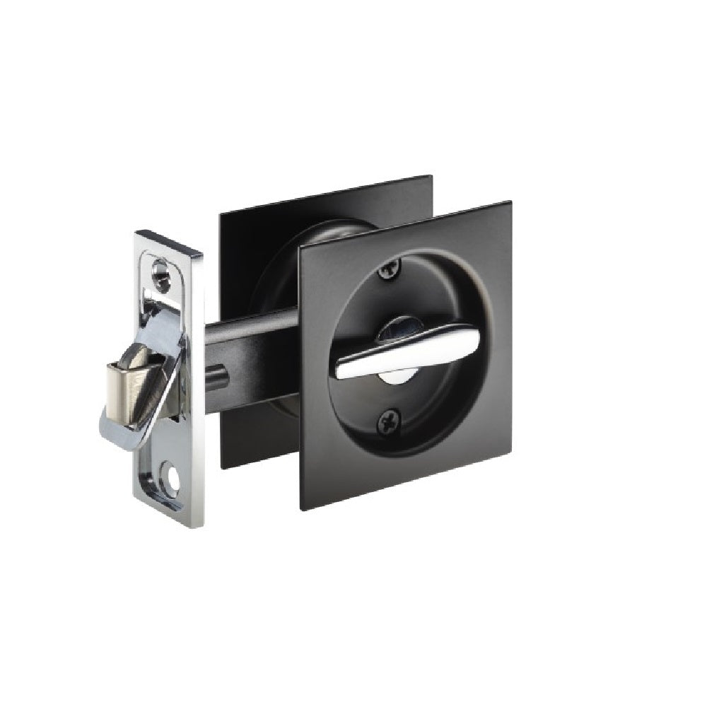 Gainsborough Privacy Sliding Cavity Set Square Matte Black 385MBS