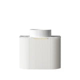 Otti Bondi Wall Hung Curve Vanity 600mm Fluted Satin White w/ Cloudy Carrara Top BO600WST-CA
