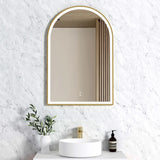 Otti Archie Metal Frame LED Mirror 900x600mm Gold LED-AR9060G