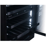 Artusi Dual Zone Wine Cooler 37 Bottle Reversable Door Matte Black AWC37BV