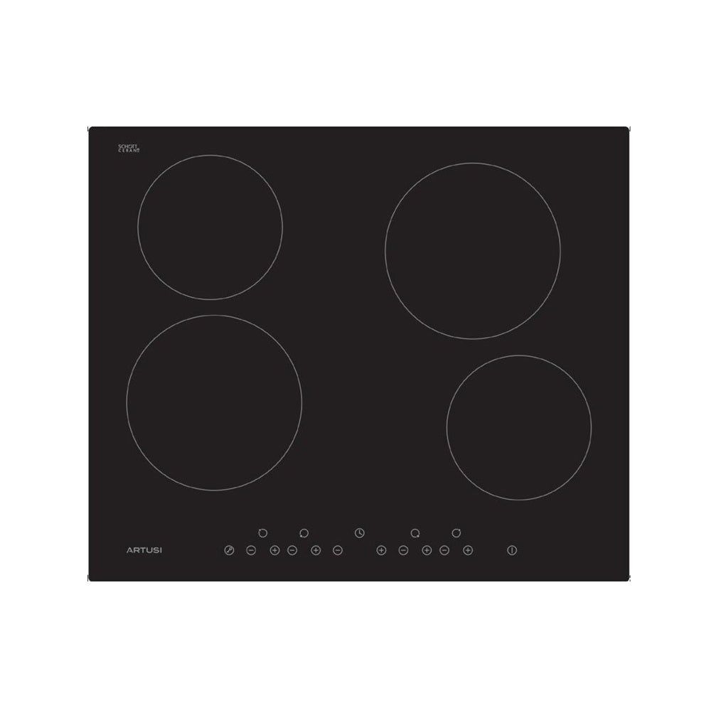 Artusi 4 Zone Ceramic Cooktop 70cm Black CACC70/1
