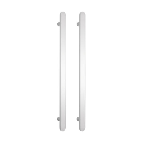 Radiant Non Heated Single Bar Towel Rail Flat Profile Vertical 930mm Polished Stainless NH-FVTR-930