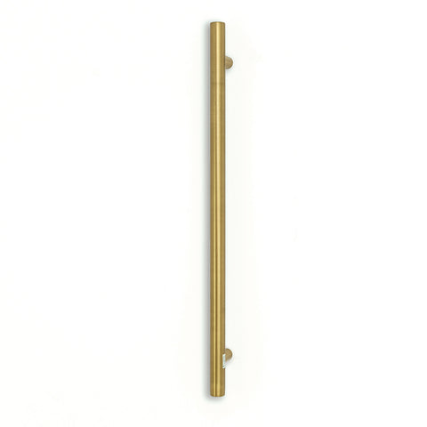 Radiant Vertical Round Single Bar Heated Brushed Gold GLD-VTR-950