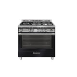 Emilia Freestanding Oven 90cm Gas cooker, 5 Gas burners, Gas Oven Black EM965GGN