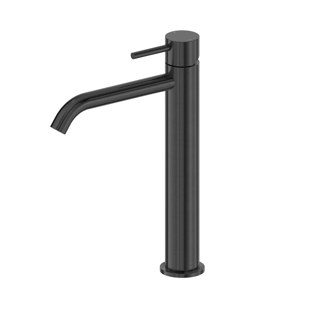 Nero Dolce Ii Curved Spout Tall Basin Mixer Gunmetal 25B015GM