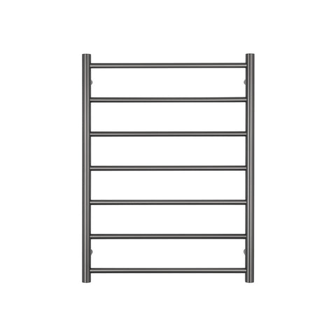 Radiant Round 7 Bar Heated Rail 600mmx800mm (Left Wiring) Gun Metal Grey GMG-RTR01LEFT