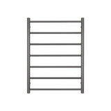 Radiant Round 7 Bar Heated Rail 600mmx800mm (Right Wiring) Gun Metal Grey GMG-RTR01RIGHT