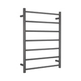 Radiant Round 7 Bar Heated Rail 600mmx800mm (Right Wiring) Gun Metal Grey GMG-RTR01RIGHT