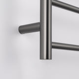 Radiant Gun Metal Grey 750 x 550mm Round Heated Towel Rail (Left Wiring) GMG-RTR03LEFT