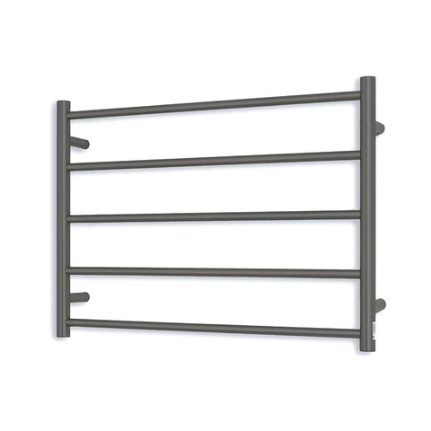 Radiant Gun Metal Grey 750 x 550mm Round Heated Towel Rail (Right Wiring) GMG-RTR03RIGHT