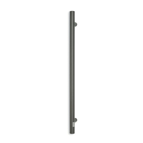 Radiant Non Heated Round Single Bar Towel Rail Vertical 950mm Gunmetal Grey NH-GMG-VTR-950