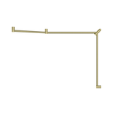 Nero Mecca Care 32mm Dda Toilet Grab Rail Set 45 Degree Continuous 750X965X1025mm Brushed Gold NRCR3245CBG