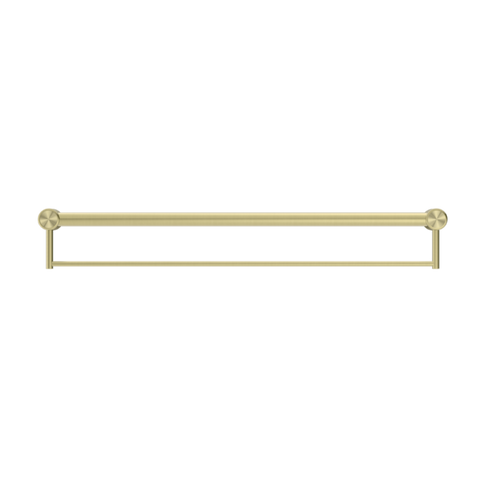 Nero Mecca Care 32mm Grab Rail With Towel Holder 900mm Brushed Gold NRCR3230BBG