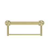 Nero Mecca Care 32mm Grab Rail With Towel Holder 300mm Brushed Gold NRCR3212BBG