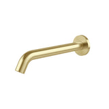 Phoenix Vivid Mkii Wall Basin / Bath Outlet 240mm Curved Brushed Gold 146-0830-12-1