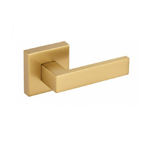 Trio Passage Everest Square Lever 70mm Rosette Matte Gold WQL200MGC