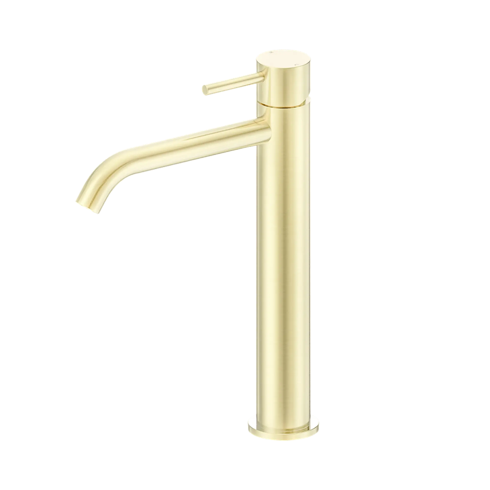 Nero Dolce Ii Curved Spout Tall Basin Mixer Brushed Gold 25B015BG