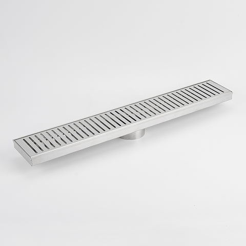 Radiant Slotted Linear Shower Grate 900 mm Length + 90mm Outlet Stainless Steel 316-SGL-900-90