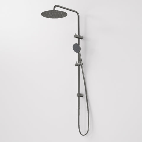Caroma Urbane II Rail Shower with 300mm Overhead Gun Metal 99630GM3A