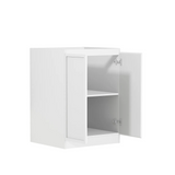 Otti Hampshire Laundry Cabinet 1300mm White / Cloudy Carrara Top LA-1300-BOHW-CA
