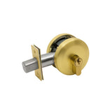 Gainsborough Double Cyclinder Smooth Round Dead Bolt Satin Brass (Keyed Alike) 1951SMSBK
