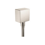 Hansgrohe Fixfit Wall Outlet Square w/ Non-Return Valve Brushed Nickel 26455823