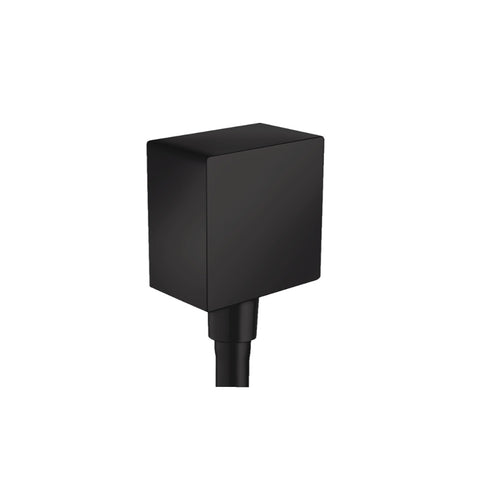 Hansgrohe Fixfit Wall Outlet Square w/ Non-Return Valve Matte Black 26455673