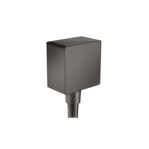 Hansgrohe Fixfit Wall Outlet Square w/ Non-Return Valve Brushed Black Chrome 26455343