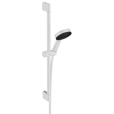 Hansgrohe Pulsify S Shower Set 105 w/ Shower Bar 650mm & Wall Outlet Matte White 24311703