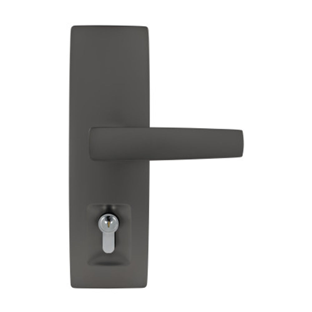 Gainsborough Trilock Urban Aurora Double Cylinder Entrance Lever Set Satin Graphite 8951AURSG