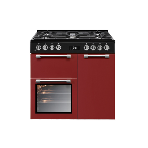 Beko Freestanding Heritage Cooker Burgund (Multi-functional 90cm Triple Oven with Gas Cooktop) BRC916GMB -R