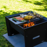 IXL Fire Pit Kyneton Outdoor Pit n Grill Black IXLKYNFP