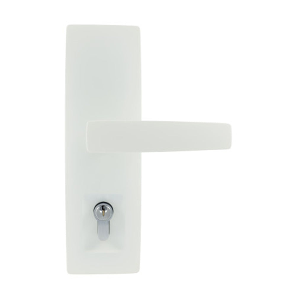 Gainsborough Trilock Urban Aurora Double Cylinder Entrance Lever Set White 8951AURWH