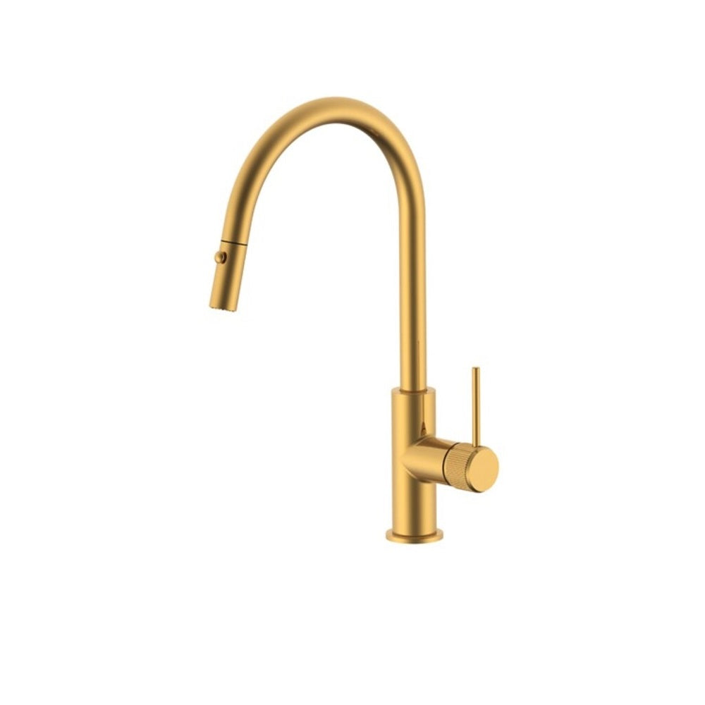 ADP Soul Groove Pull Kitchen Mixer Brushed Brass JTAPKPSOUBB
