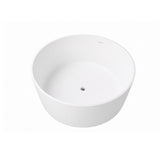 Kaskade Bath Tugela Round Freestanding Stone Bath Matte White VX33-1300-NIK8624NA