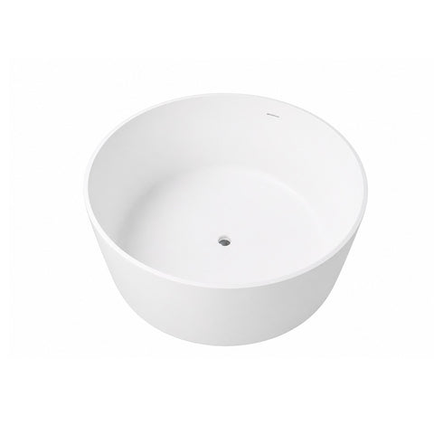 Kaskade Bath Tugela Round Freestanding Stone Bath Matte White VX33-1300-NIK8624NA