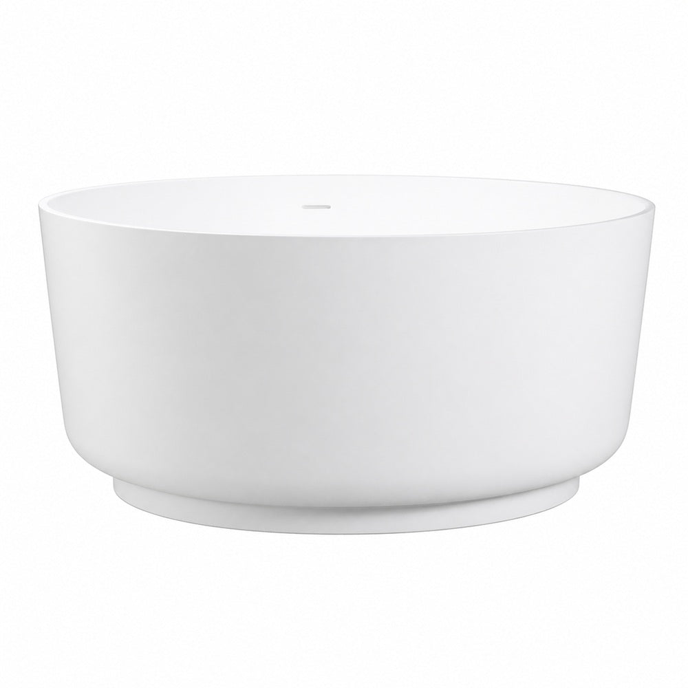 Kaskade Bath Tugela Round Freestanding Stone Bath Matte White VX33-1300-NIK8624NA