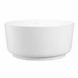 Kaskade Bath Tugela Round Freestanding Stone Bath Matte White VX33-1300-NIK8624NA