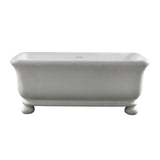 Turner Hastings Kirkham Bath TitanCast 1800mm (Solid Surface With Ball Feet) Gloss White KIF1810TCBGW