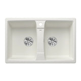 Blanco Lexa 8 Sink Double Bowl Inset 780x500mm (1 Taphole) Silgranit White 528080