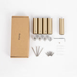 Radiant Round Full Set Brackets & Fixings 80mm Light Gold LG-LR-BRACKETSET