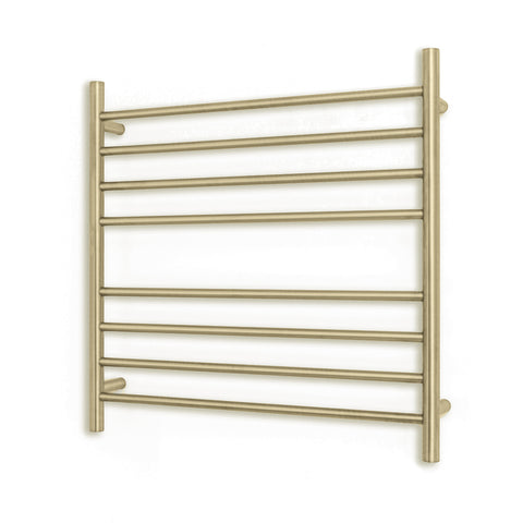 Radiant Heated Round Towel Rail Right 750x750mm Light Gold Lg-Rtr06Right