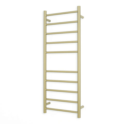 Radiant Heated Round Towel Rail Left 430x1100mm Light Gold Lg-Rtr430Left