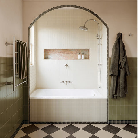 Phoenix Wiltern Heated Towel Ladder 550x750mm Brushed Nickel 144-8750-40