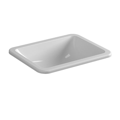 Seima Limni 451 Semi-Inset Basin w/ Overflow 450x370mm (No Taphole) Gloss White 192701