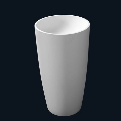 Kaskade Pure London Freestanding Round Stone Basin 500mm Matte White VXA16-500-NIK2011NA