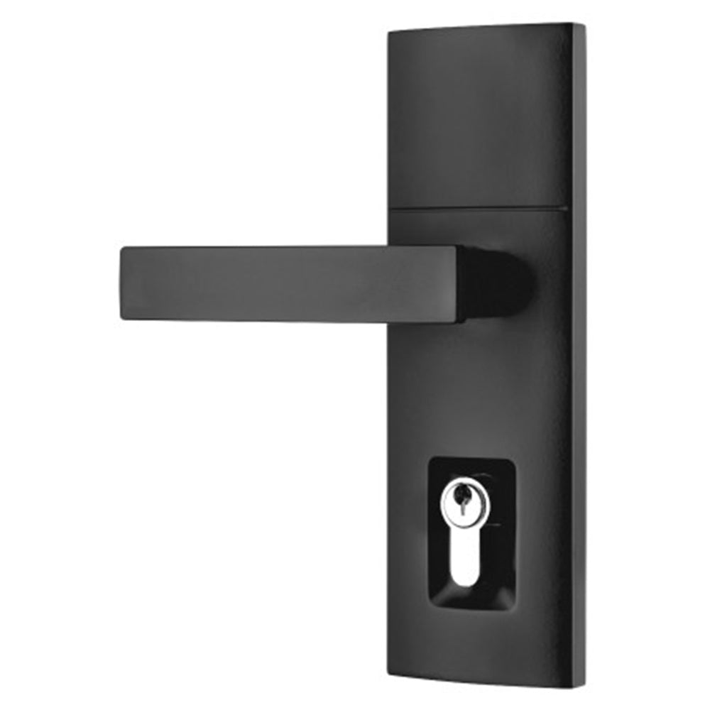 Gainsborough Trilock Contemporary Angular Double Cylinder Matte Black 8951ANGMB