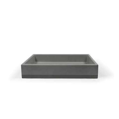 Nood Co Box Basin Two Tone - Surface Mount (Mid Tone Grey) BX2-1-0-MG