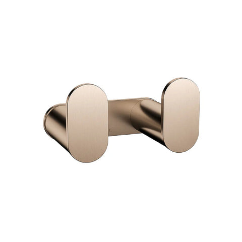 Meir Curvae Double Robe Hook Champagne MRRH-2D00N-CH